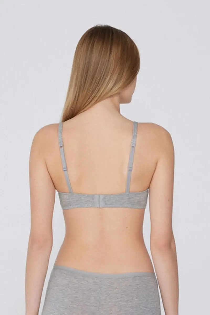 Tezenis Reggiseno Triangolo Cotone Organico Lisbon Donna Grigio Taglia 1B miniatura 2