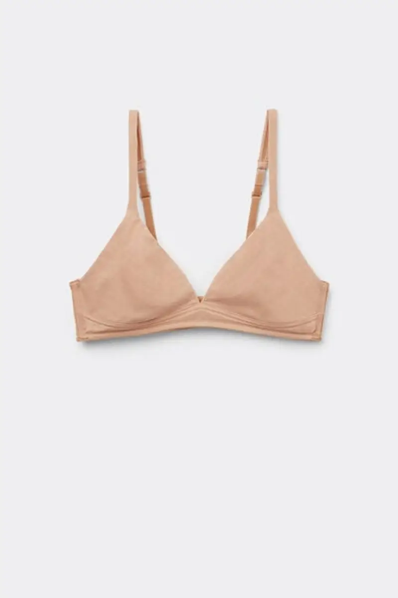 Tezenis Reggiseno Triangolo Cotone Organico Lisbon Donna Naturale Taglia 1B