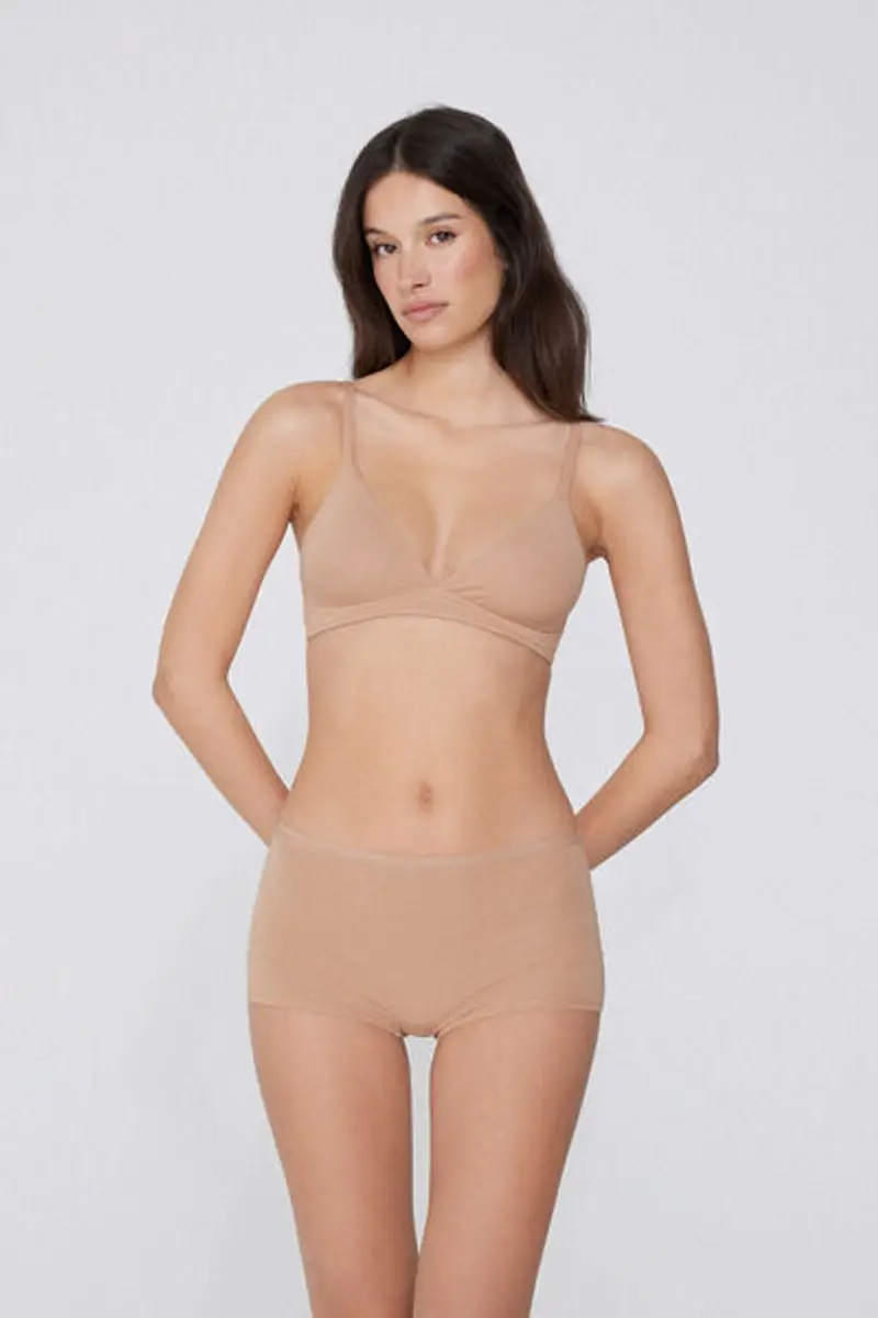 Tezenis Reggiseno Triangolo Cotone Organico Lisbon Donna Naturale Taglia 1B miniatura 3