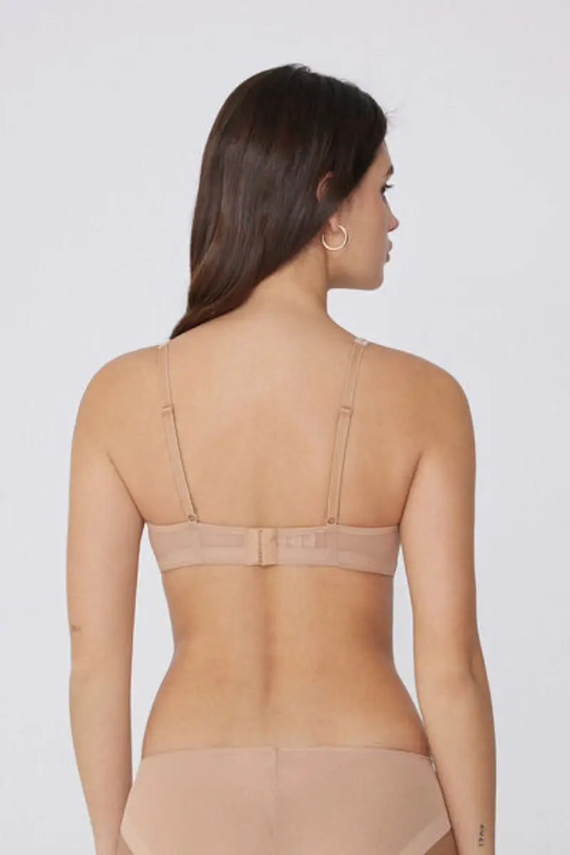 Tezenis Reggiseno Triangolo Havana Essential Tulle Leggermente Imbottito Donna Naturale Taglia 4B miniatura 2