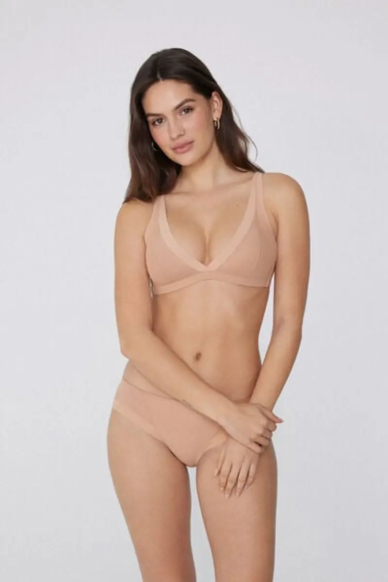 Tezenis Reggiseno Triangolo Havana Essential Tulle Leggermente Imbottito Donna Naturale Taglia 4B miniatura 3