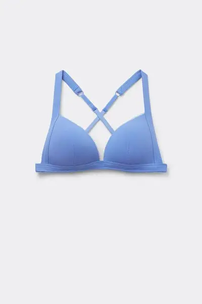 Reggiseno Triangolo Imbottito Ibiza Cotton Cutie Donna Blu
