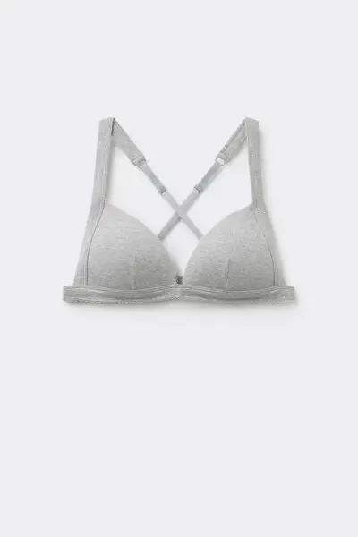 Reggiseno Triangolo Imbottito Ibiza Cotton Cutie Donna Grigio