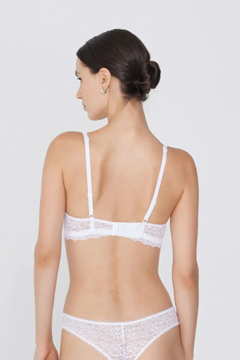 Tezenis Reggiseno Triangolo in Pizzo Riciclato Havana Donna Bianco Taglia 4B miniatura 2