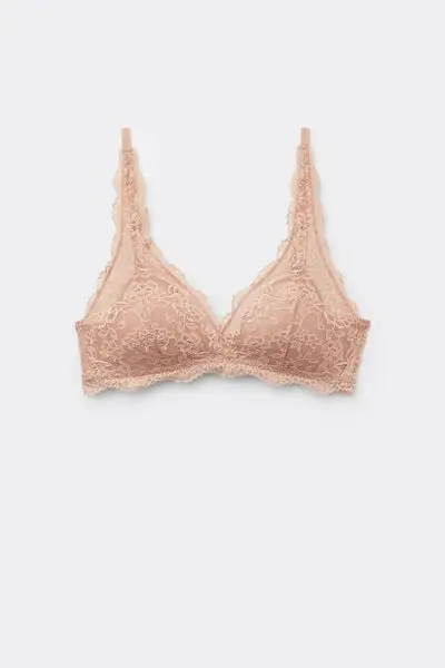Reggiseno Triangolo in Pizzo Riciclato Havana Donna Naturale