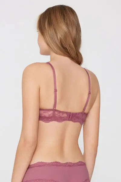 Tezenis Reggiseno Triangolo in Pizzo Riciclato Rosa Donna miniatura 3