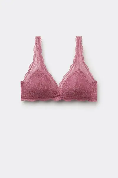 Tezenis Reggiseno Triangolo in Pizzo Riciclato Rosa Donna