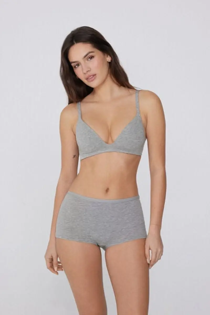 Tezenis Reggiseno Triangolo Leggermente Imbottito Cotone Organico London Donna Grigio Taglia 3B miniatura 3