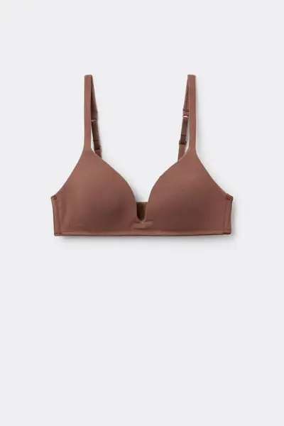 Reggiseno Triangolo Leggermente Imbottito Cotone Organico London Donna Marrone