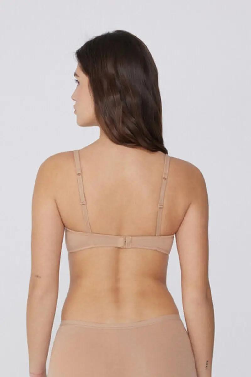 Tezenis Reggiseno Triangolo Leggermente Imbottito Cotone Organico London Donna Naturale Taglia 1B miniatura 2