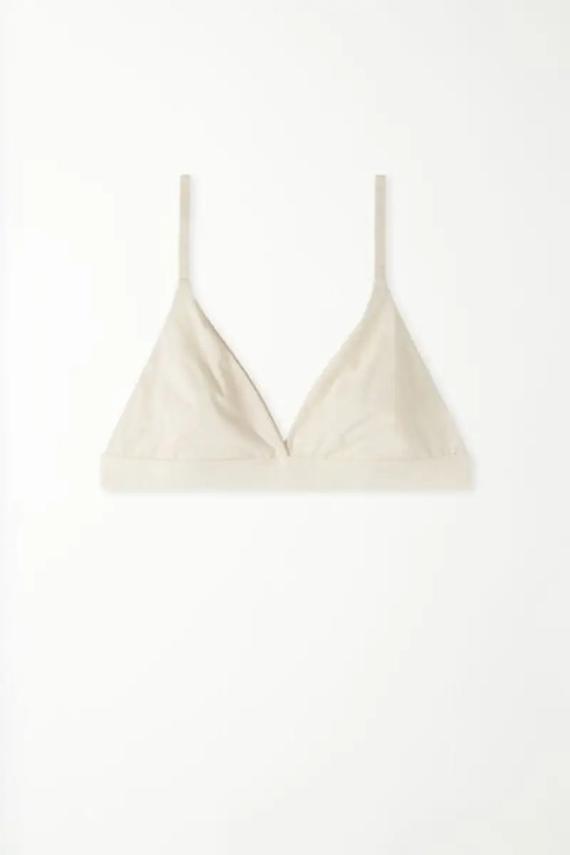 Tezenis Reggiseno Triangolo Lisbon Microfibra Riciclata Donna Avorio Taglia 2C