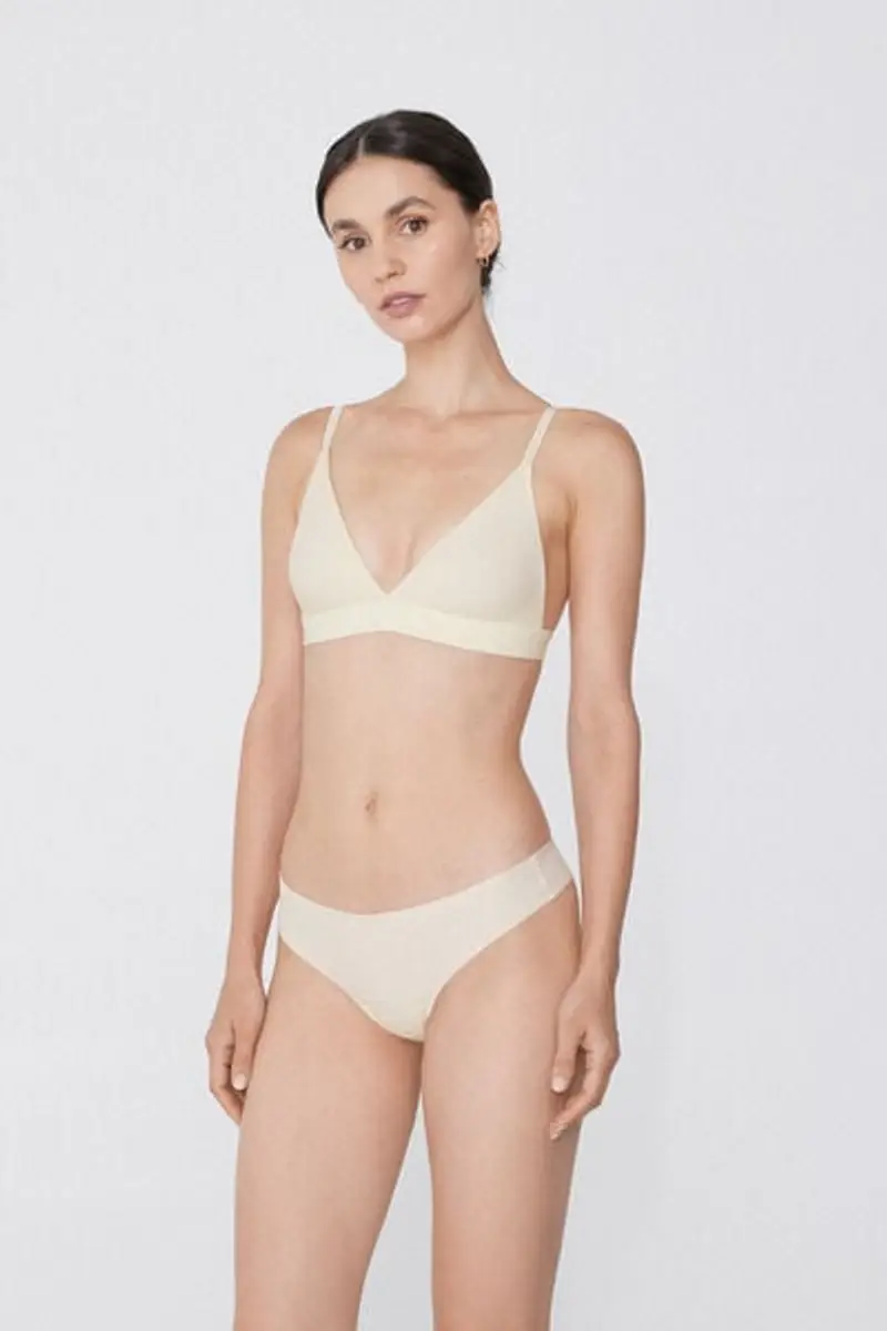 Tezenis Reggiseno Triangolo Lisbon Microfibra Riciclata Donna Avorio Taglia 2C miniatura 3