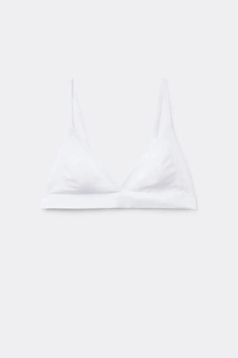 Tezenis Reggiseno Triangolo Lisbon Microfibra Riciclata Donna Bianco Taglia 1B