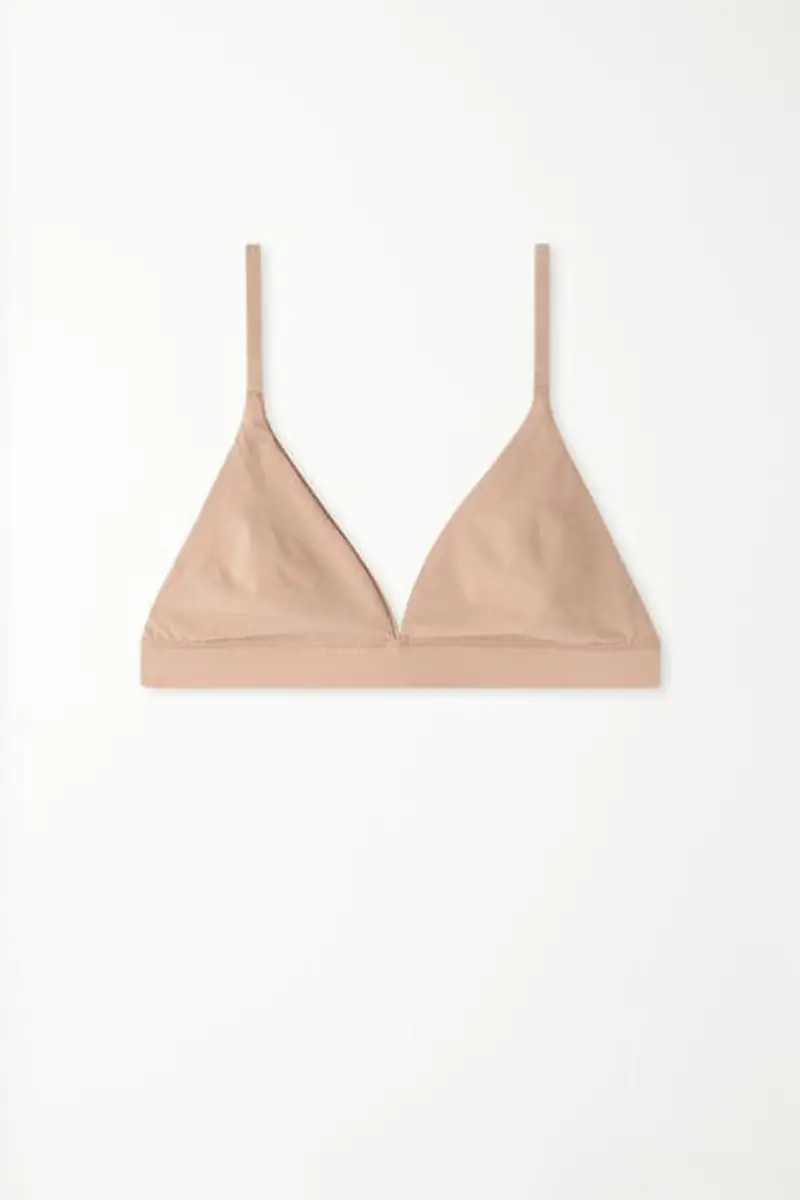 Tezenis Reggiseno Triangolo Lisbon Microfibra Riciclata Donna Naturale Taglia 1B