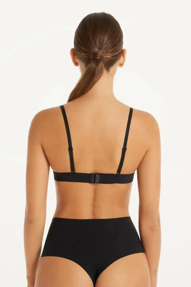 Tezenis Reggiseno Triangolo Lisbon Microfibra Riciclata Donna Nero Taglia 1B miniatura 2