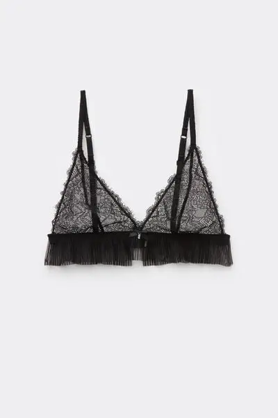 Reggiseno Triangolo Lisbon Pretty Plissé Donna Nero