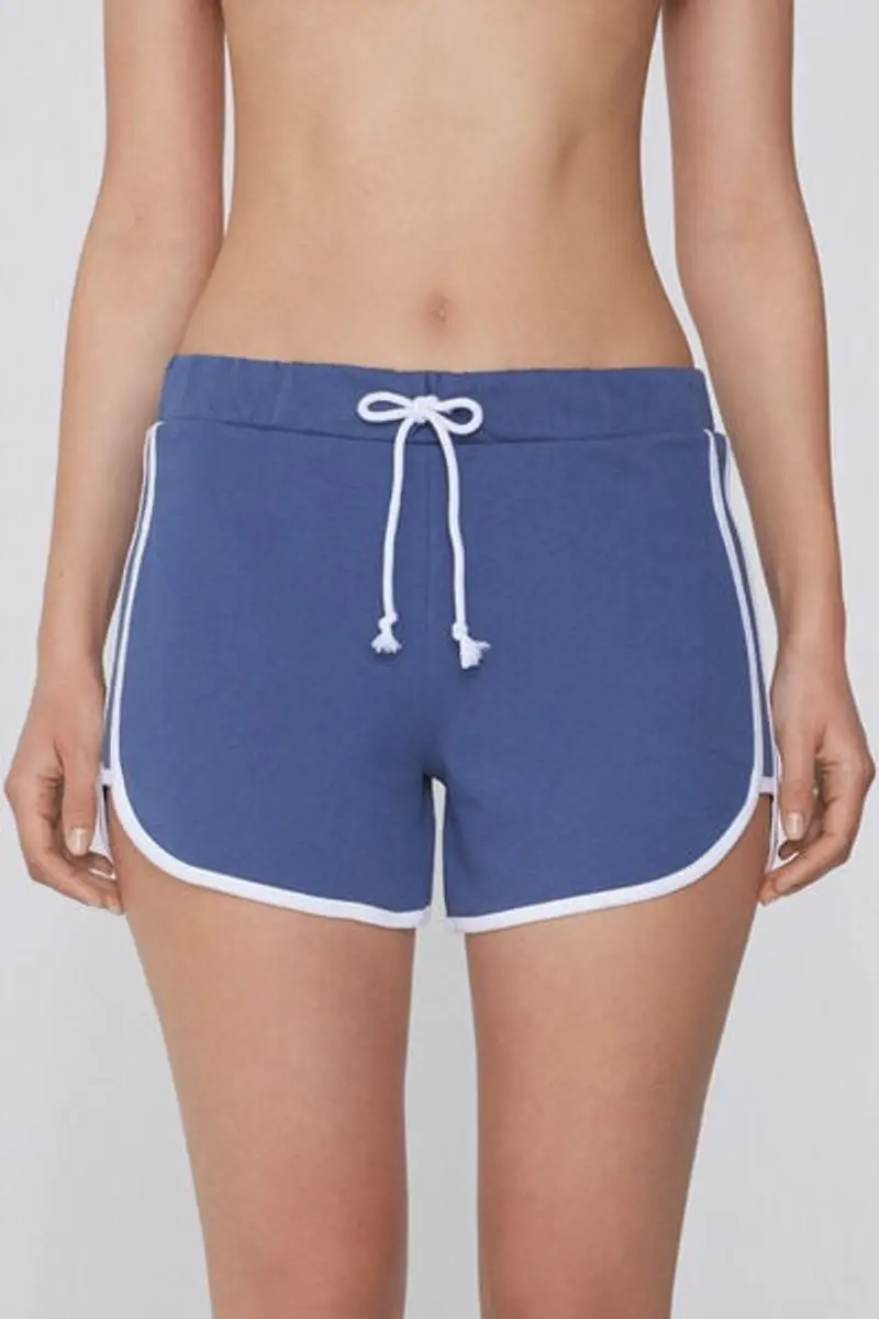 Tezenis Shorts Felpa Piping Donna Azzurro Taglia M