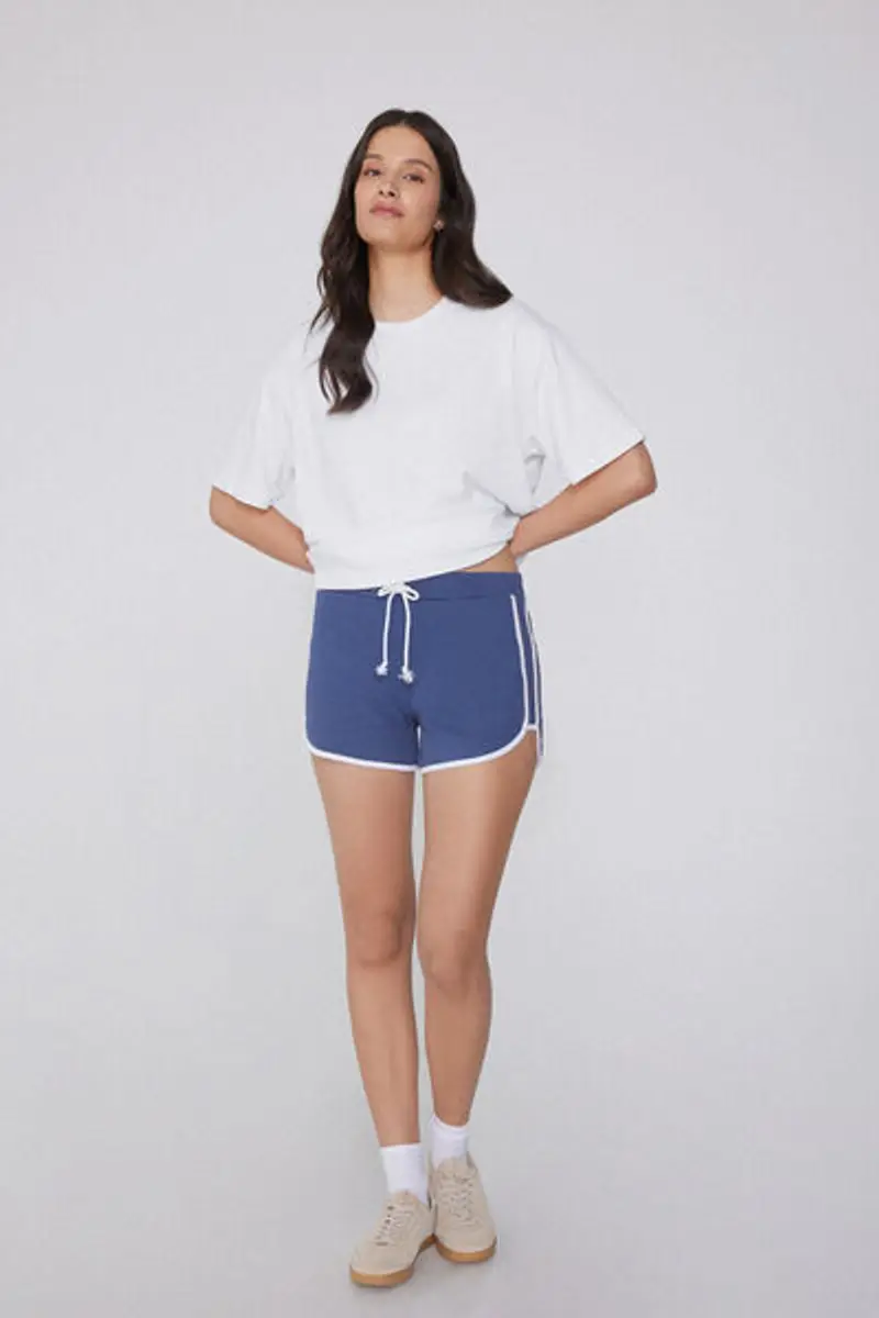 Tezenis Shorts Felpa Piping Donna Azzurro Taglia M miniatura 2