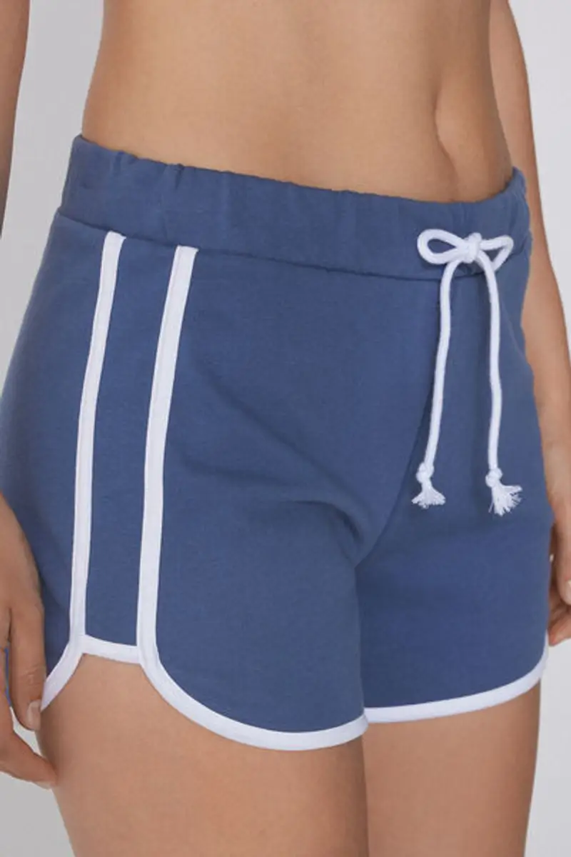 Tezenis Shorts Felpa Piping Donna Azzurro Taglia M miniatura 3