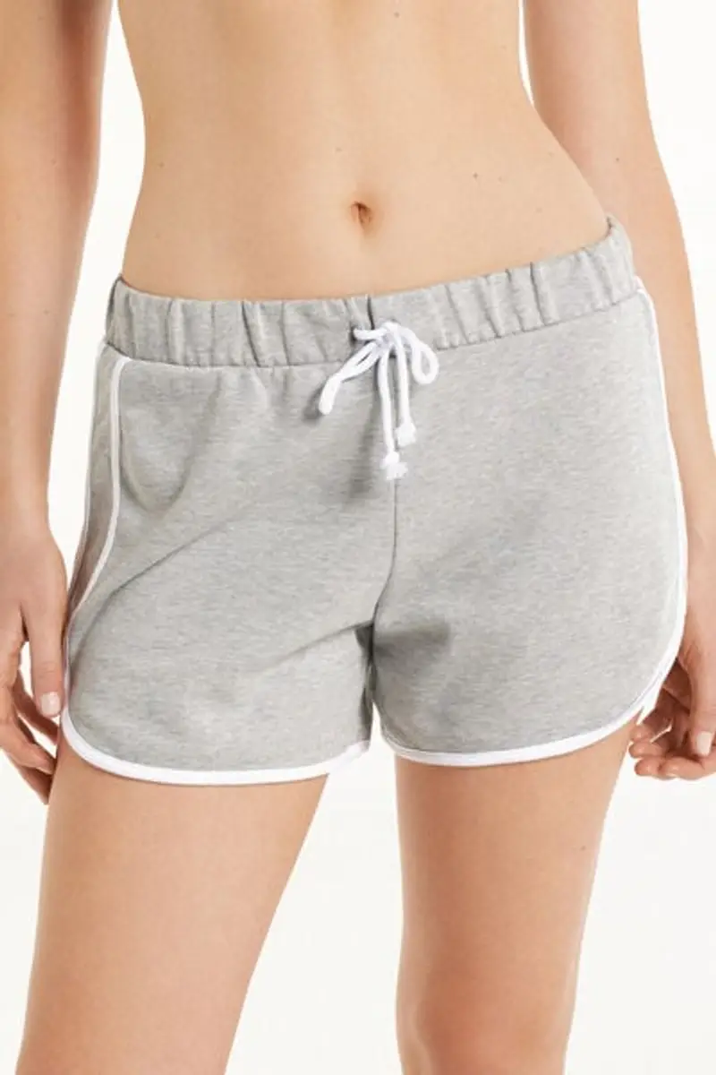 Tezenis Shorts Felpa Piping Donna Grigio Taglia L