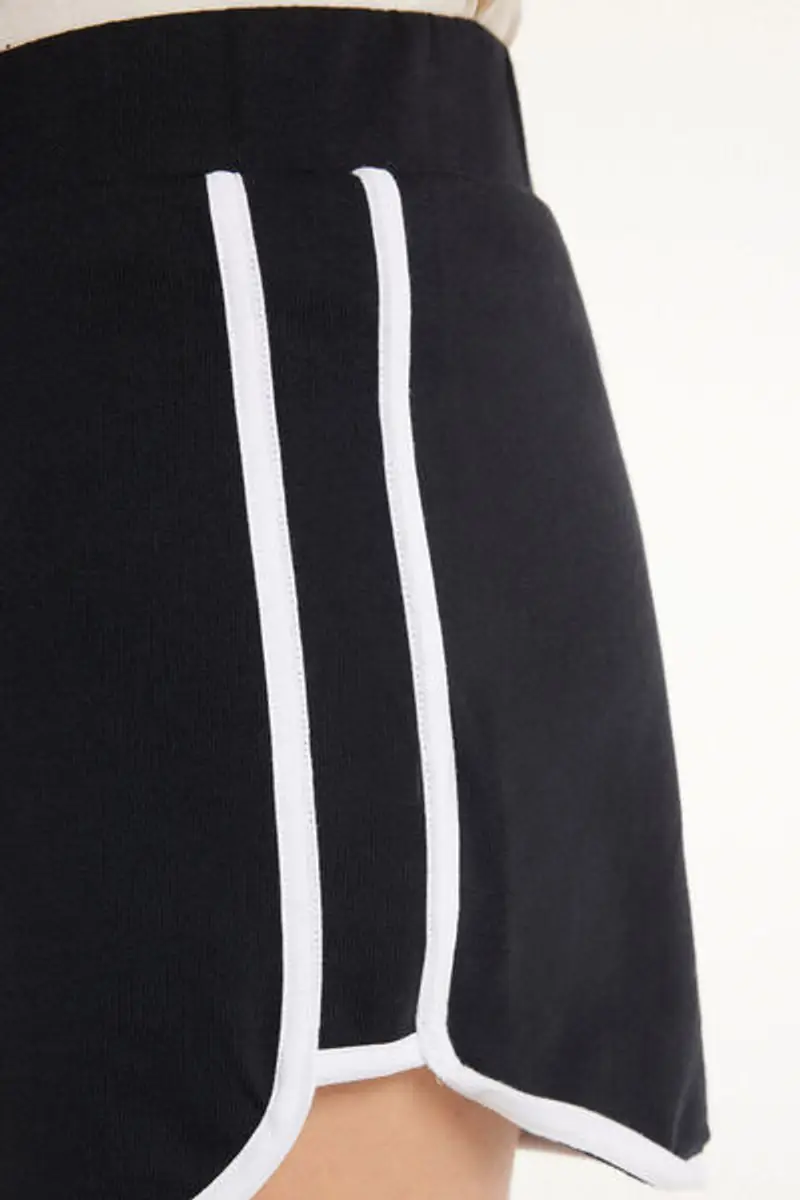 Tezenis Shorts Felpa Piping Donna Nero Taglia S miniatura 3