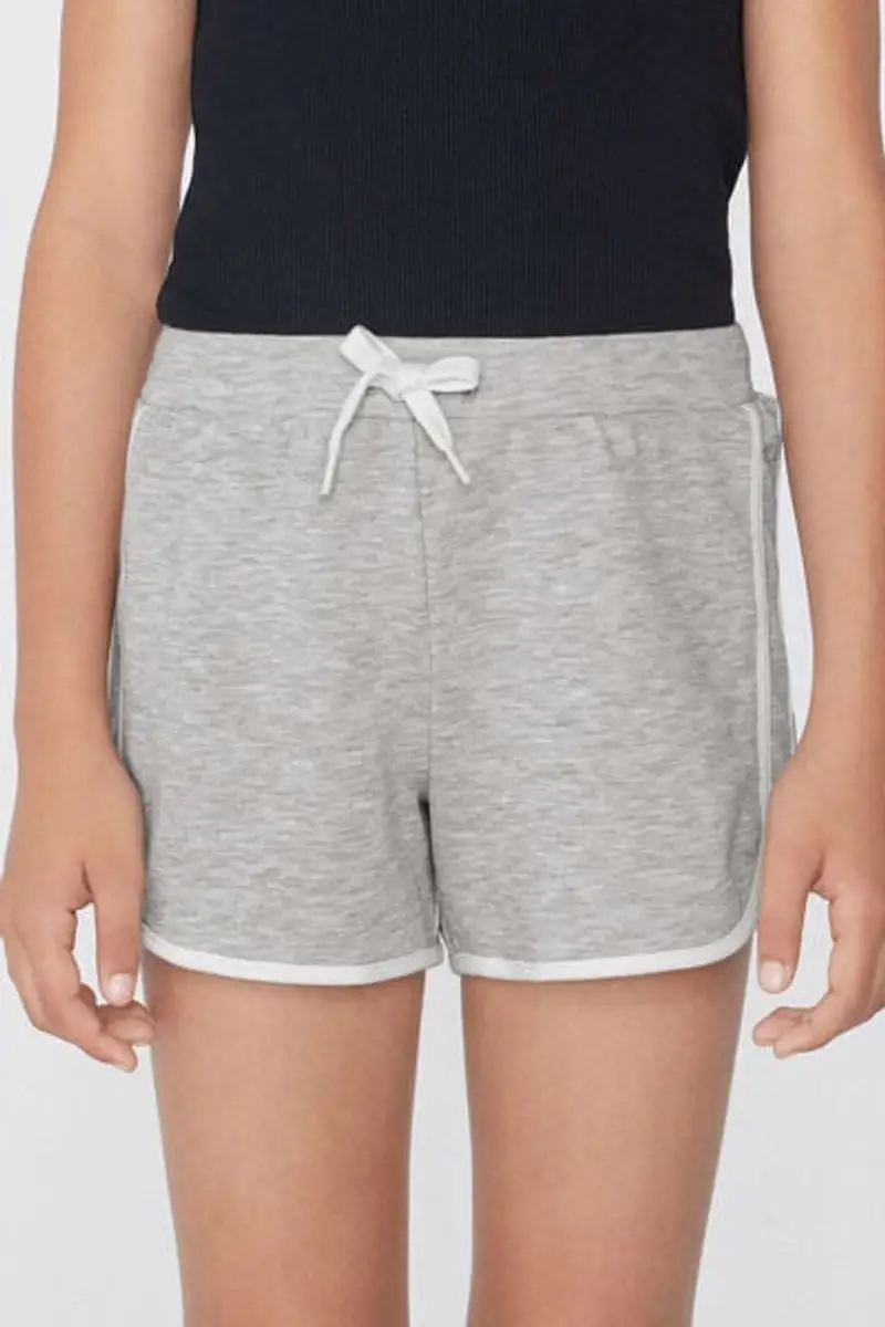 Tezenis Shorts in Felpa Cotone Piping Bimba Bambina Grigio Taglia 6-7