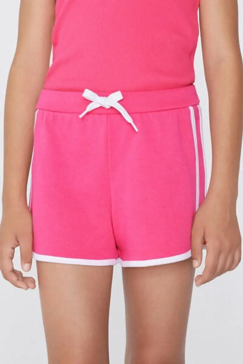 Tezenis Shorts in Felpa Cotone Piping Bimba Bambina Rosa Taglia 10-11
