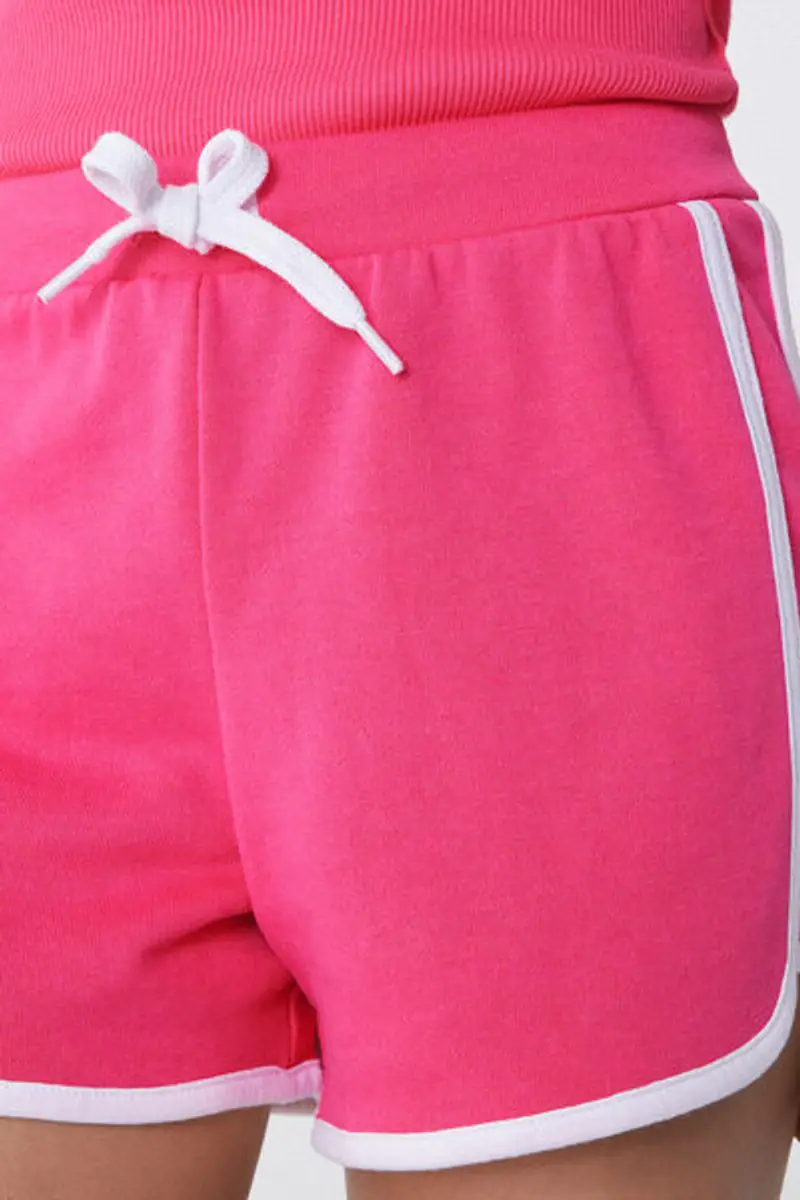 Tezenis Shorts in Felpa Cotone Piping Bimba Bambina Rosa Taglia 10-11 miniatura 3