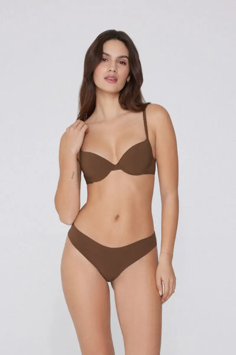 Tezenis Slip Donna Marrone 1083406 miniatura 3