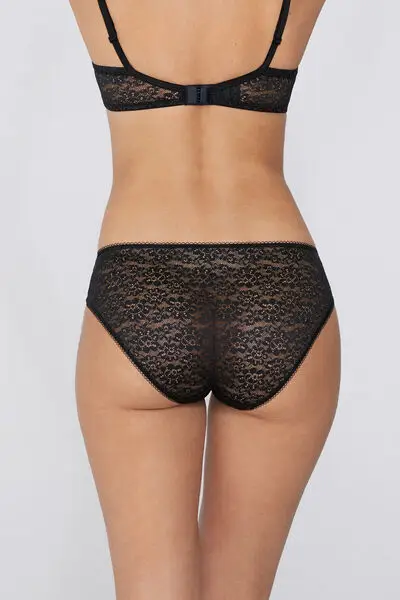 Tezenis Slip Donna Nero 4123724 miniatura 3