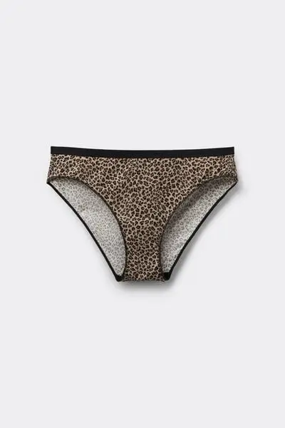 Slip Cotone Stampato Donna Animalier