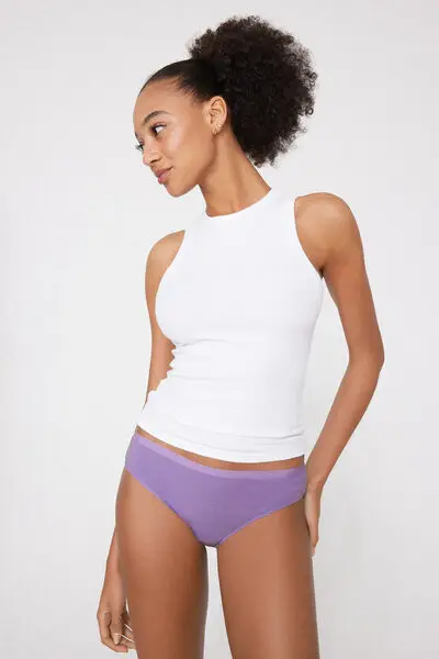 Slip Donna in Cotone Organico Donna Viola miniatura 2
