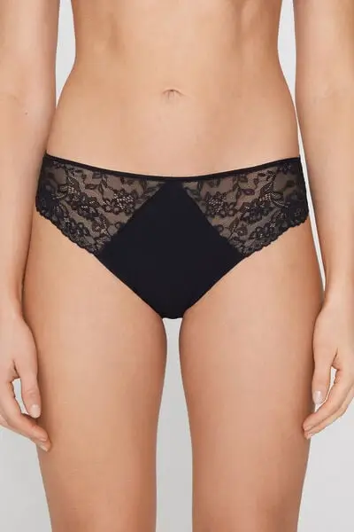 Tezenis Slip Donna Nero 4160577 miniatura 2