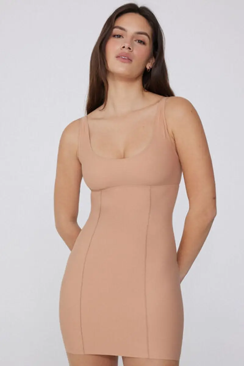 Tezenis Sottoveste Shaping a Taglio Vivo Donna Naturale Taglia S miniatura 3