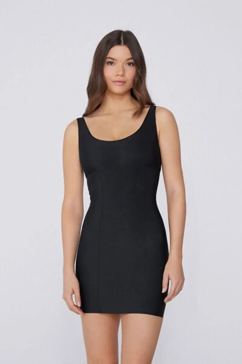 Tezenis Sottoveste Shaping a Taglio Vivo Donna Nero Taglia L