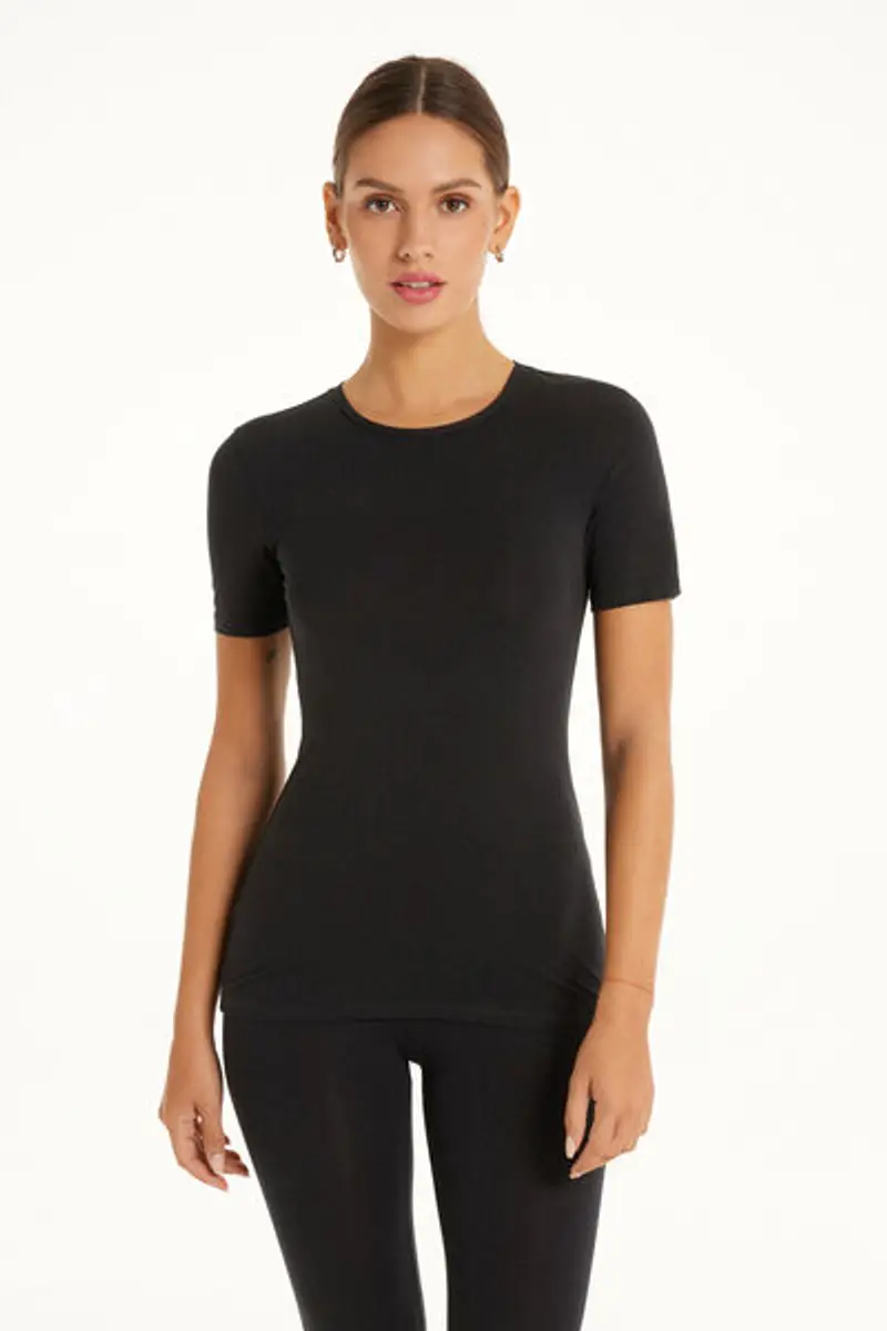 Tezenis T-shirt Donna Nero 1083216 miniatura 2