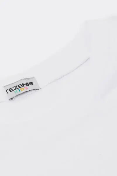 T-Shirt in Cotone Bimba con Stampa Bambina Bianco miniatura 3