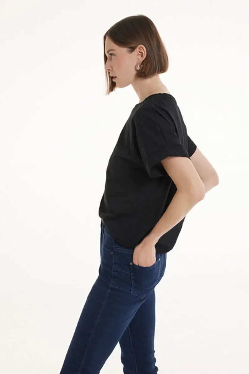 Tezenis T-shirt Donna Nero 1083199 miniatura 2