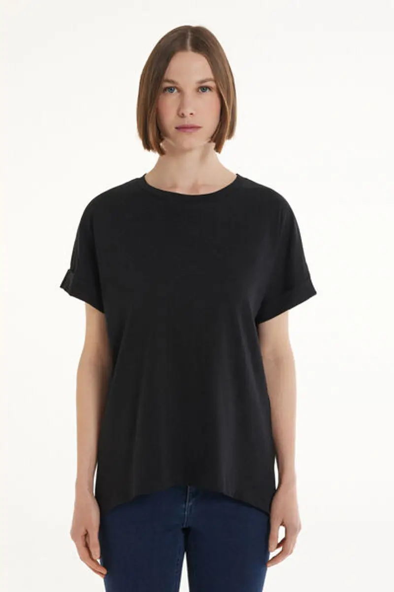 Tezenis T-shirt Donna Nero 1083199 miniatura 3