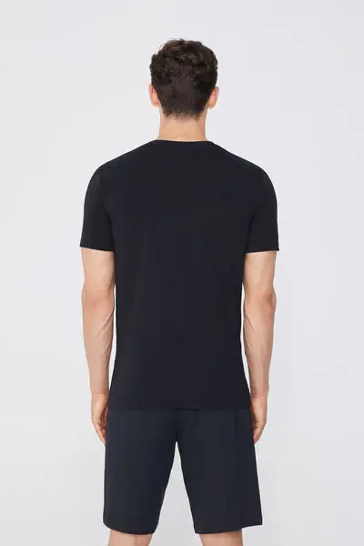 Tezenis T-shirt Uomo Nero 3932078 miniatura 2