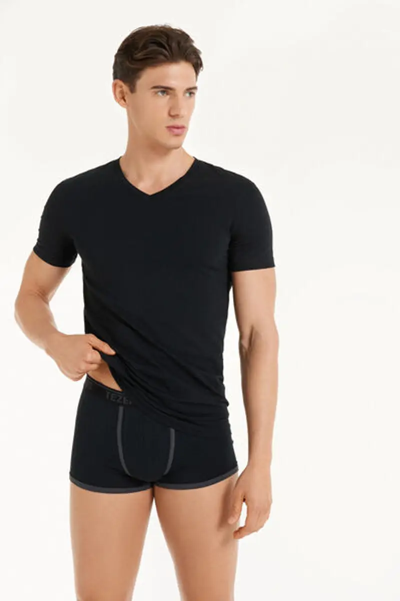 Tezenis T-shirt Uomo Nero 1083950 miniatura 2