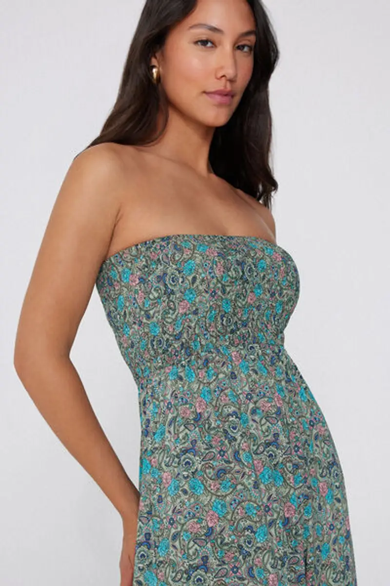 Tezenis Tuta Lunga Fascia Punto Smock Viscosa Donna Azzurro Taglia L miniatura 3