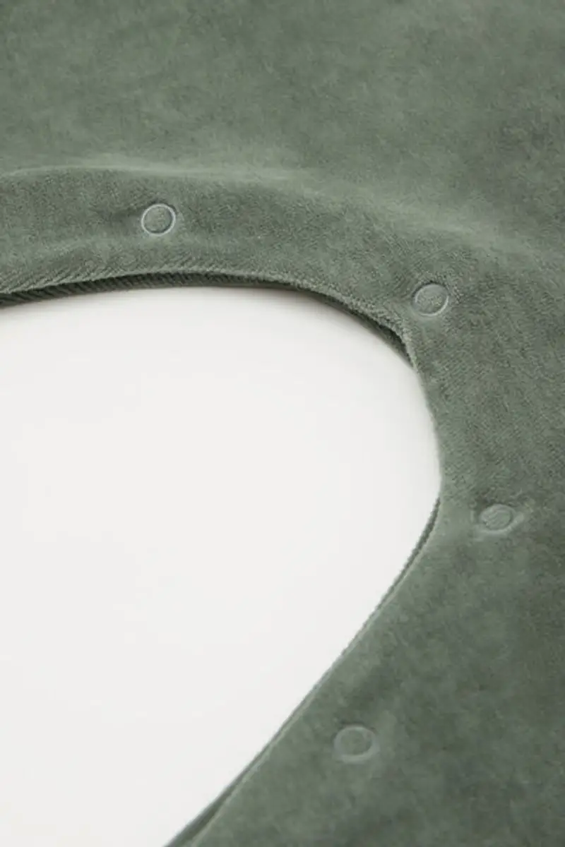 Tezenis Tutina Bebè in Ciniglia di Cotone Pesante Verde Taglia 0-3 miniatura 3