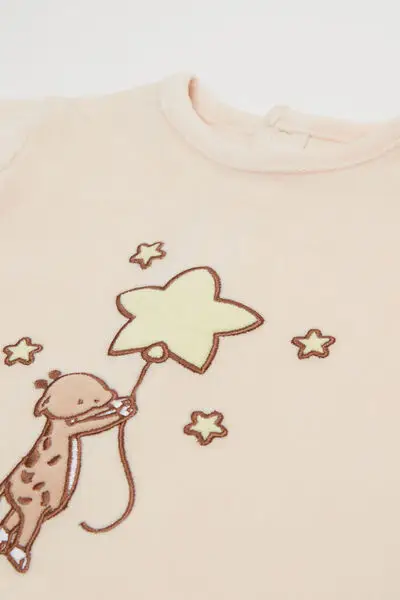 Tutina Bebè in Ciniglia di Cotone Pesante Avorio miniatura 3