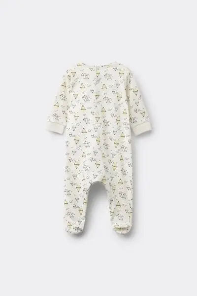 Tutina Bebè Manica Lunga 100% Cotone con Piedino Stampa miniatura 2