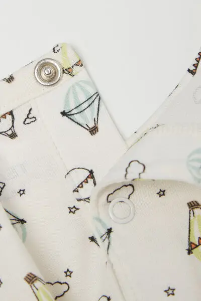 Tutina Bebè Manica Lunga 100% Cotone con Piedino Stampa miniatura 3