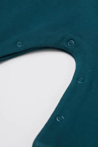 Tutina Bebè Manica Lunga in Felpa di Cotone Pesante Verde (56 cm) miniatura 3