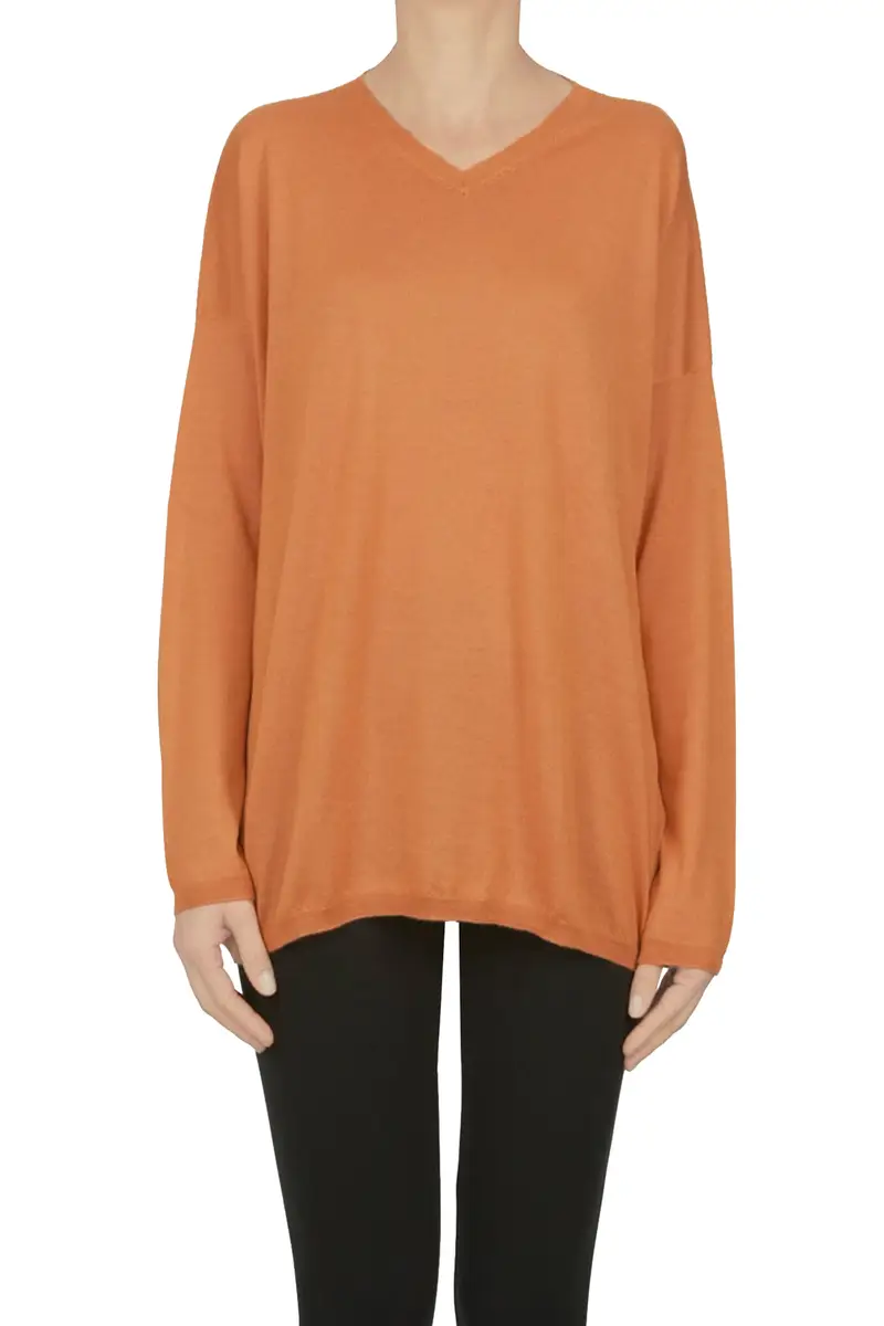 Pullover in cashmere e seta