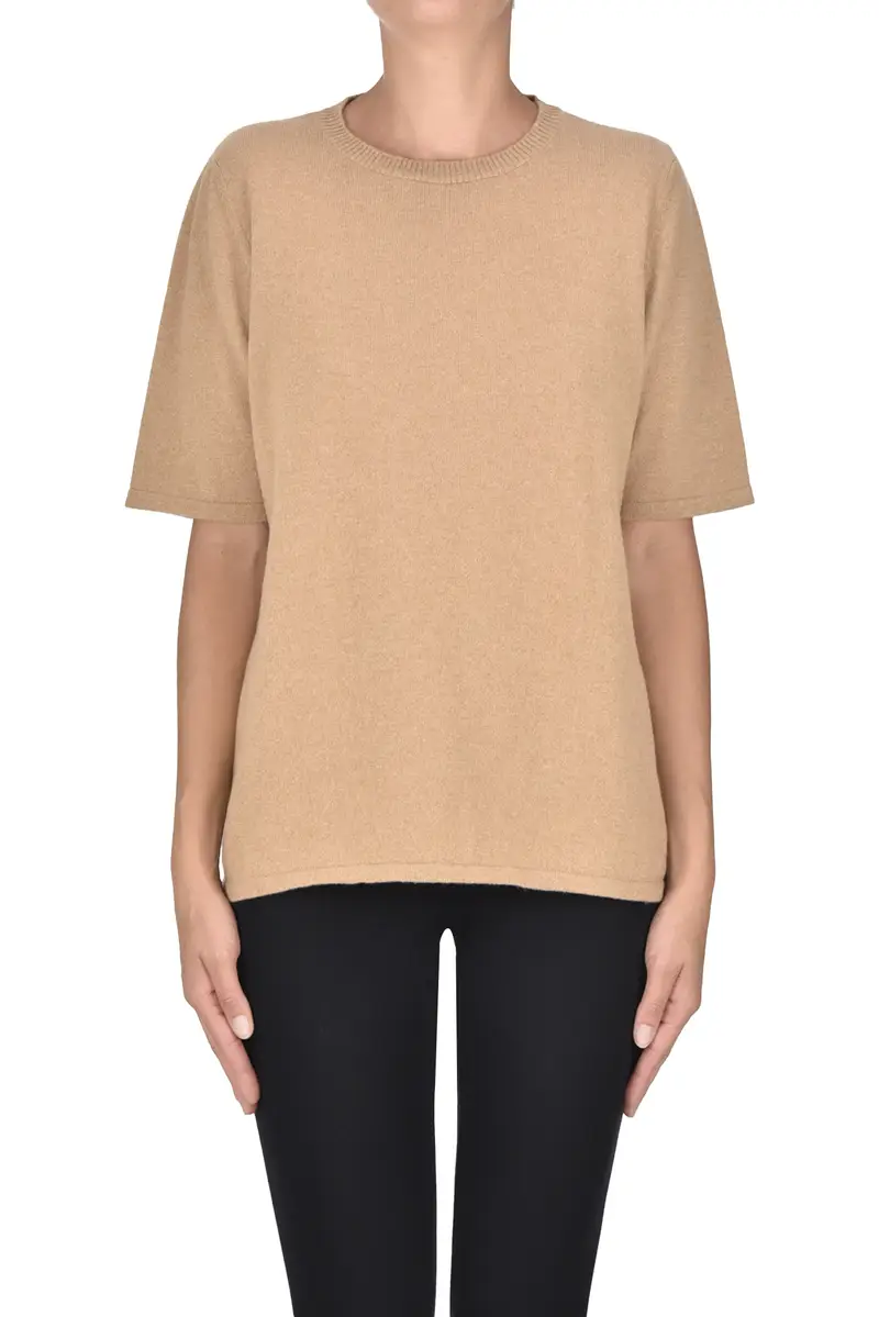 Pullover maniche corte in cashmere