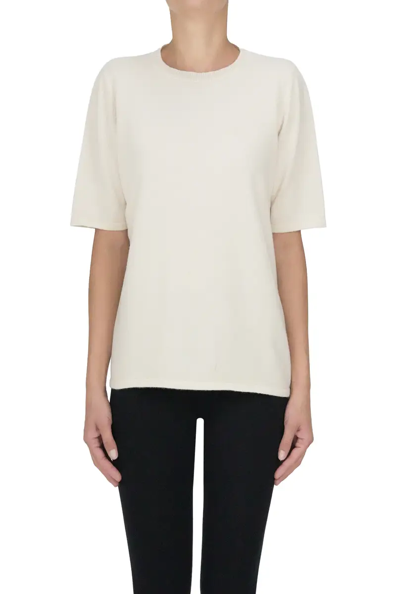 Pullover maniche corte in cashmere